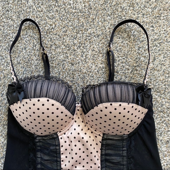 La Senza Pastel Polka Dot Y2K Sheer Corset Top - Picture 3 of 4